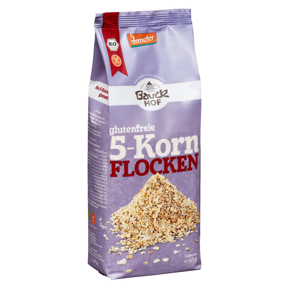 Bio 5 Korn Flocken Glutenfrei 475g Von Bauckhof Bei Greenist De