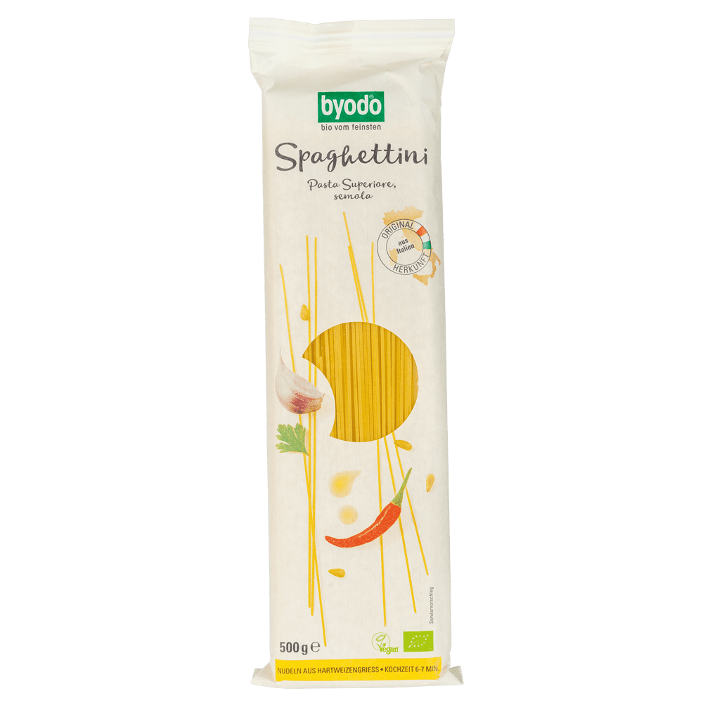 Bio Spaghettini Semola 500g Von Byodo Bei Greenist De