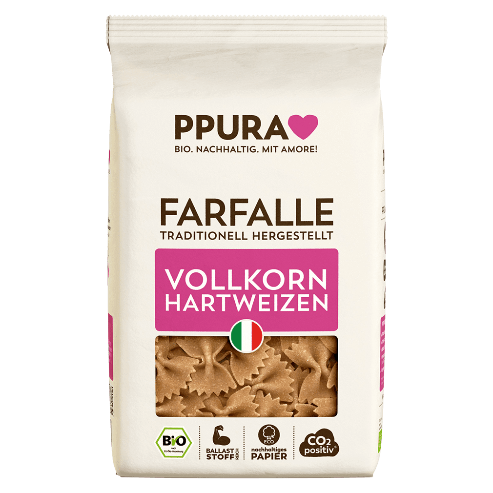 Bio Farfalle Hartweizen Vollkorn Von Ppura Bei Greenist De