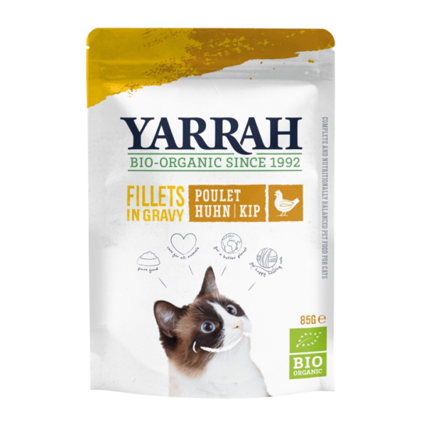 Yarrah Bio-Katzenfutter Filets mit Huhn in soße