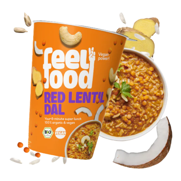 feelfood® Bio Red Lentil Dal Instant Lunch, 85g