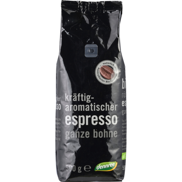 dennree Bio Espresso ganze Bohne