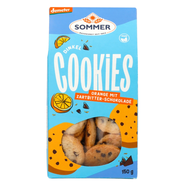 Sommer Bio Dinkel Schoko-Orange Cookies