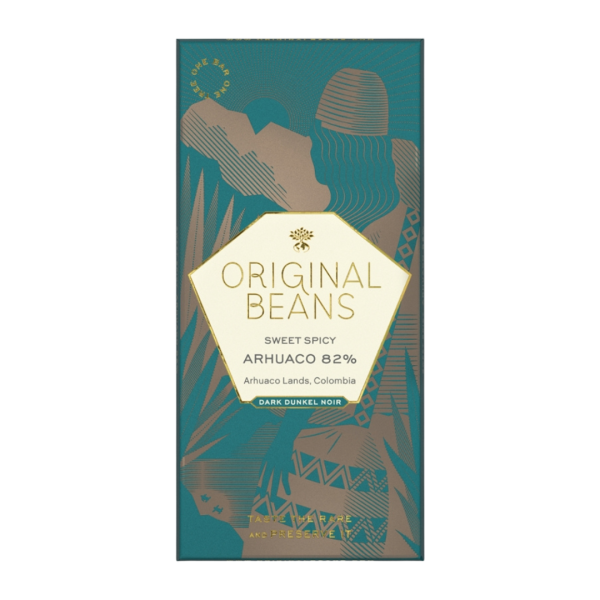 Original Beans Bio Arhuaco Businchari 82% Dunkelschokolade, 70 g