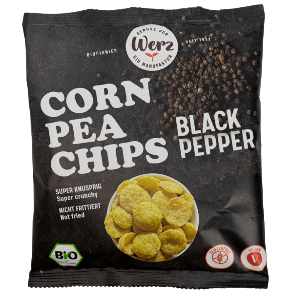 Werz Bio Corn Pea Chips Pfeffer