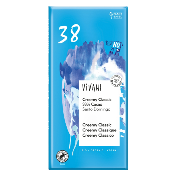 Vivani Creemy Classic, 38% Cacao Santo Domingo, plant-based