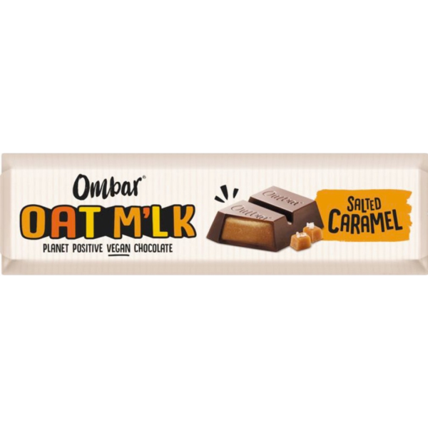 Ombar Bio Raw Oat Choc Salted Caramel Schokolade Riegel 42g