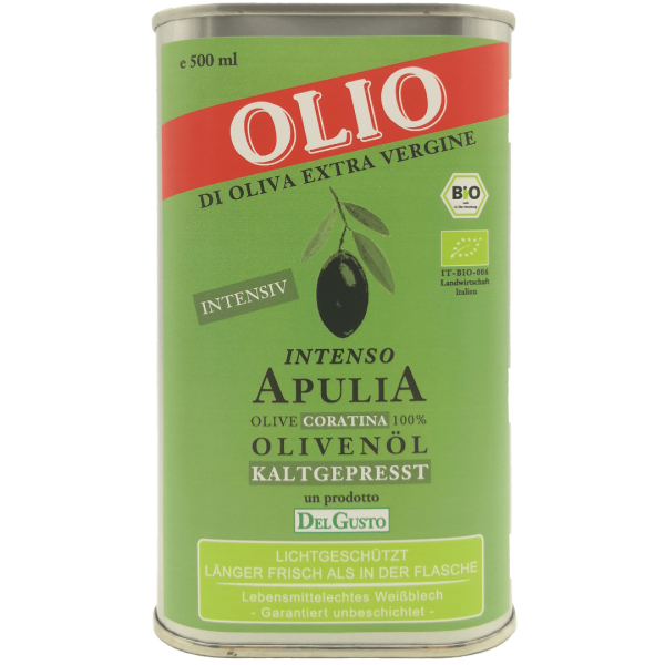 DelGusto Bio Olivenöl Intenso Olive Coratina