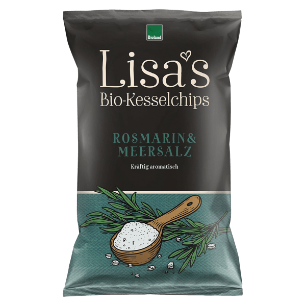 Lisa&#039;s Bio Kesselchips Rosmarin &amp; Meersalz