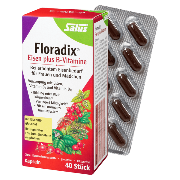 Floradix Eisen Plus B-Vitamin 40 Kapseln Von Salus Bei Greenist.de