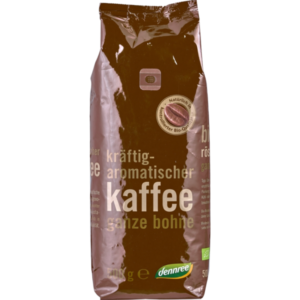 dennree Bio Röstkaffee ganze Bohne