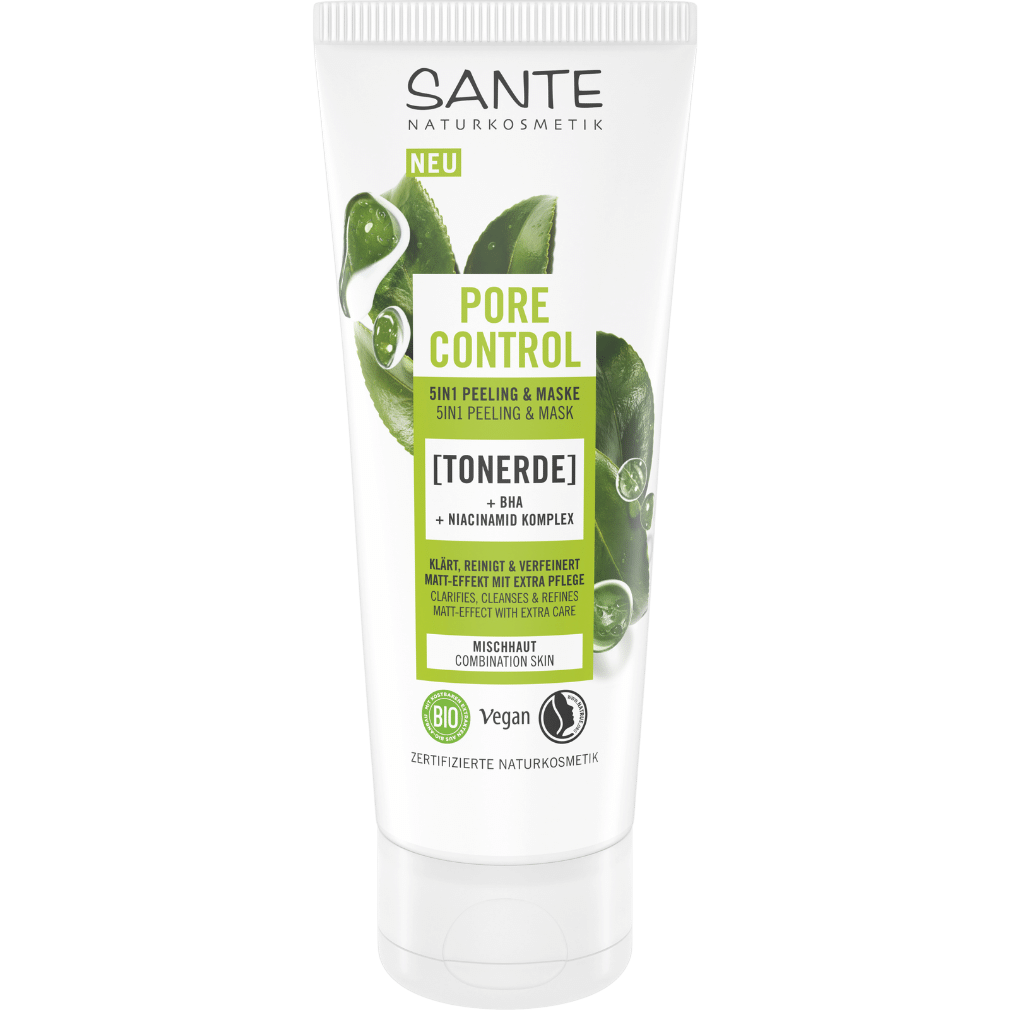 Pore Control 5in1 Peeling von Sante bei Naturkosmetik & Maske
