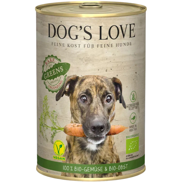 Dog´s Love Hunde Nassfutter Greens, 400 g Dose