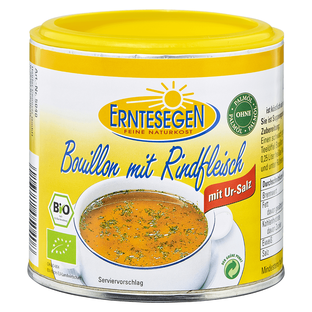Bio Bouillon mit Rindfleisch von Erntesegen bei greenist.de