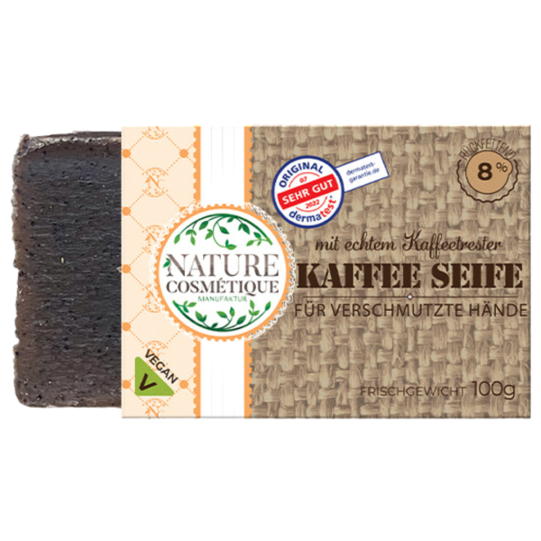 Nature Cosmétique Kaffee Seife mit echtem Kaffeetrester